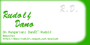 rudolf dano business card